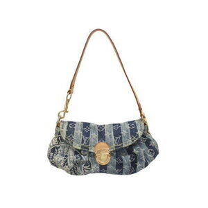 Louis Vuitton Pleaty Raye Shoulder Bag Monogram Denim Blue